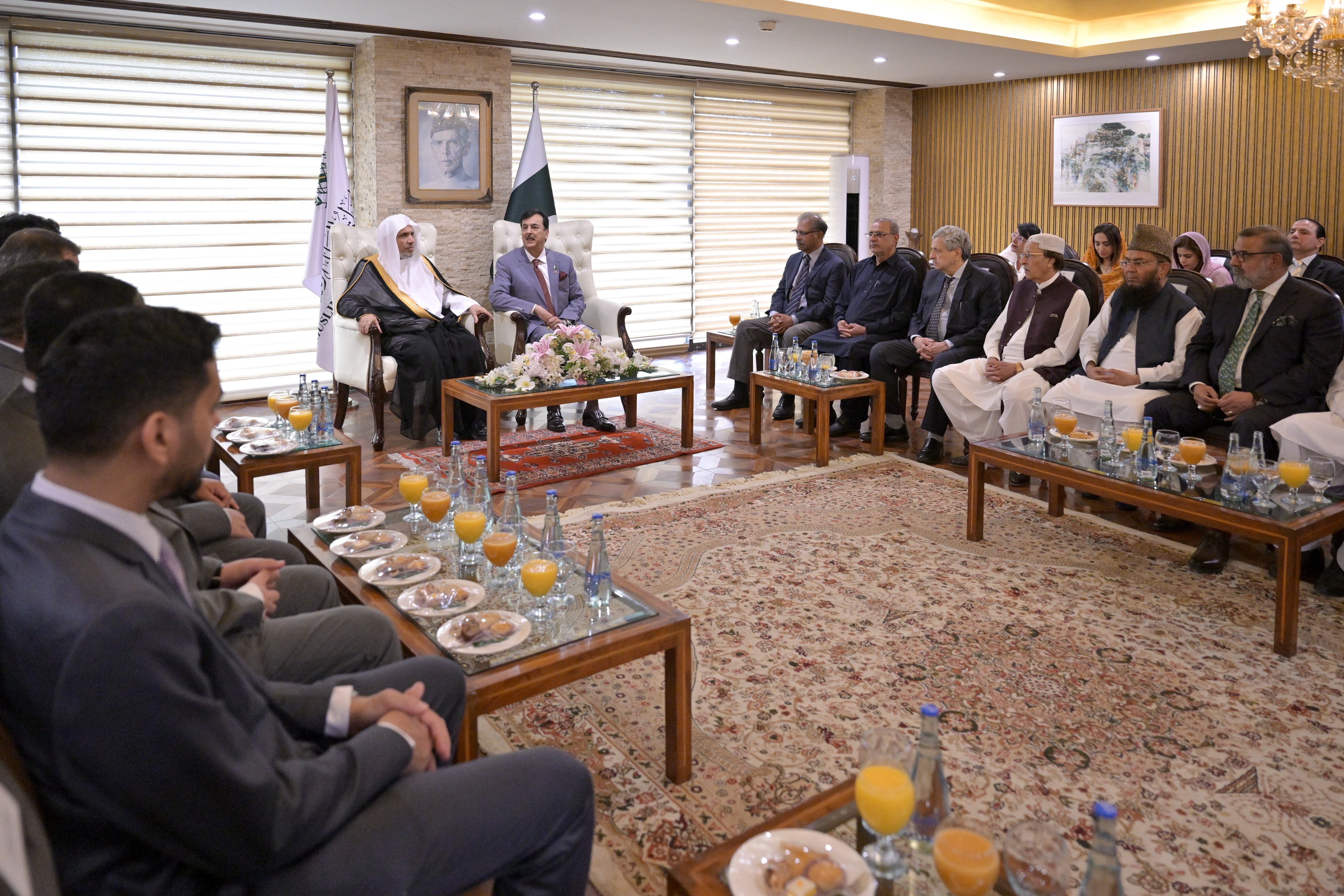 Chairman of the Senate and Chief Justice of Pakistan Receive the Secretary-General of the Muslim World League