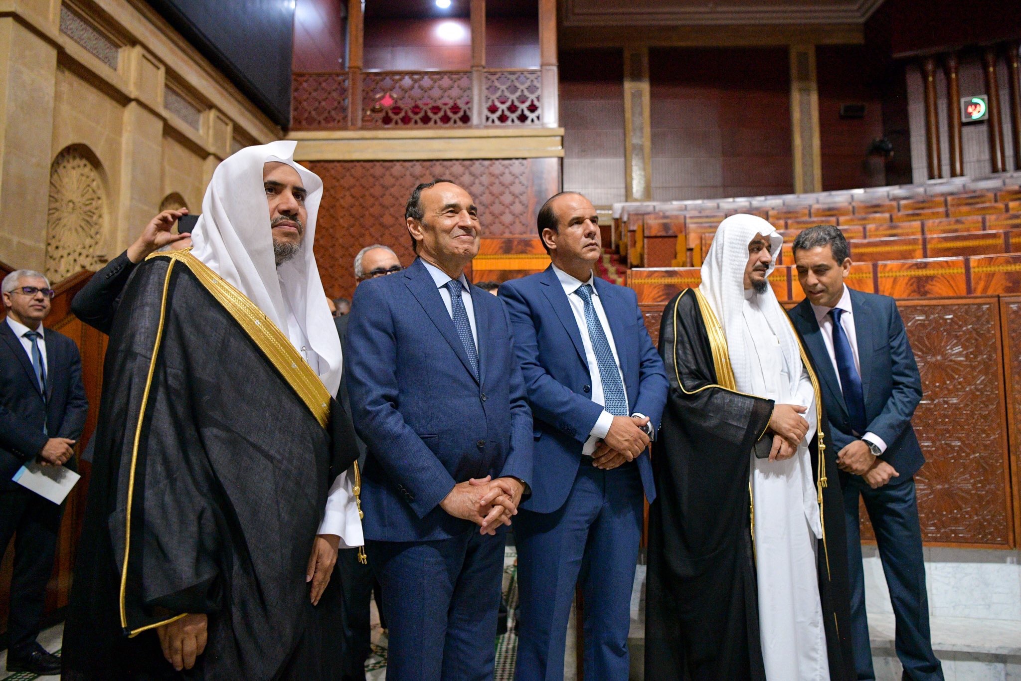 Le Président de la chambre des représentants au Maroc Habib ElMalki recevant le Secrétaire Général de la Ligue Islamique Mondiale, Cheikh D. Mohamed Alissa pour traiter de sujets d’intérêt commun.
