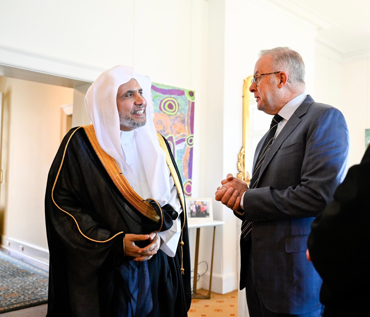 H.E. Mr. Anthony Albanese, Prime Minister of Australia, received H.E. Sheikh Dr. Mohammed Al-Issa , Secretary-General of the Muslim World League (MWL) and Chairman of the Organization of Muslim Scholars