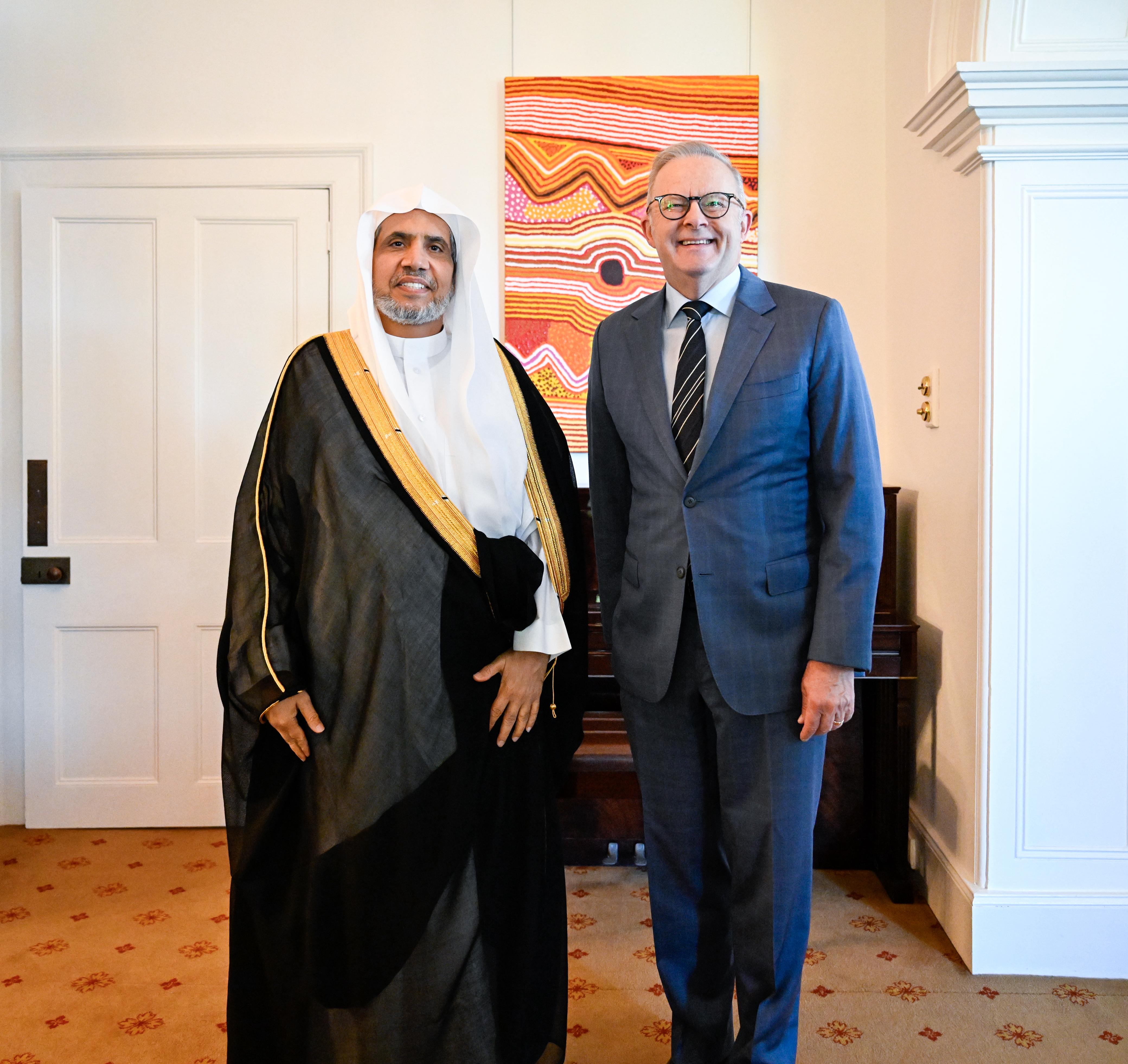 رئيس وزراء أستراليا يستقبل الأمين العام لرابطة العالم الإسلامي