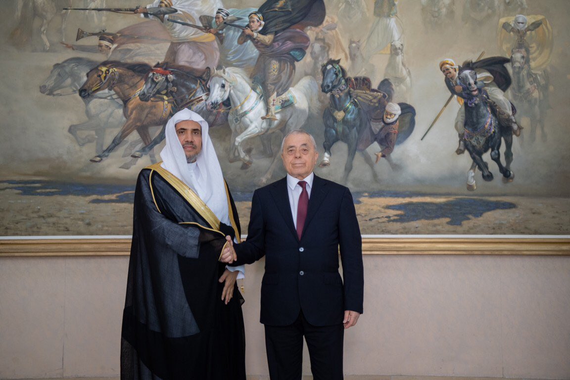 معالي رئيس المجلس الشعبي الجزائري السيد السعيد بوحجة يستقبل معالي الأمين العام لرابطة العالم الإسلامي