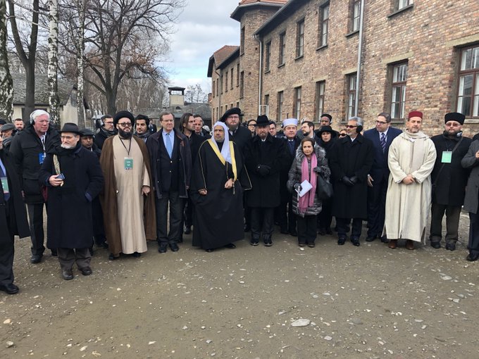 HE Dr. Mohammad Alissa and delegates from the Muslim World League and  AJCGlobalarrive at Auschwitz Museum to begin our interfaith mission marking the 75th anniversary of the liberation of Auschwitz