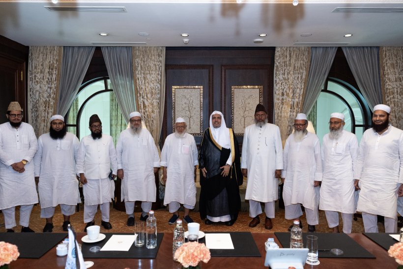 Le Secrétaire Général, Président de l'Organisation des savants musulmans, cheikh Mohammad Alissa a reçu à New Delhi, le président de l’Organisation des savants  indiens, cheikh Arshad Madani