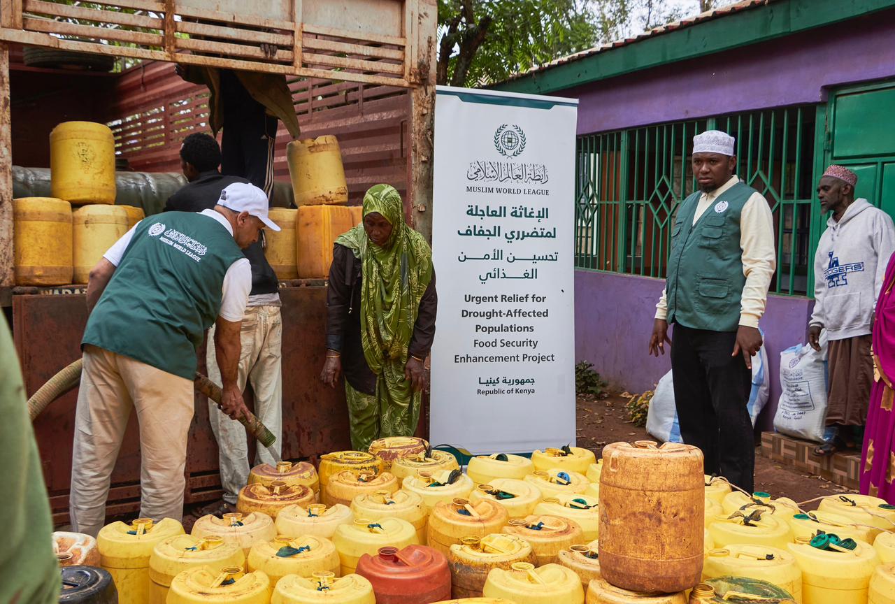 The Muslim World League is implementing an urgent program to provide relief to those affected by drought in the Republic of Kenya