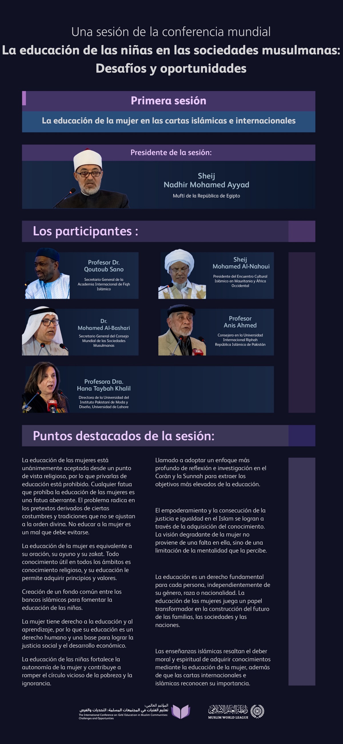 Descubre los principales temas tratados durante la primera sesión de la iniciativa EducacionDeNiñas en las sociedades musulmanas, así como los resultados clave.