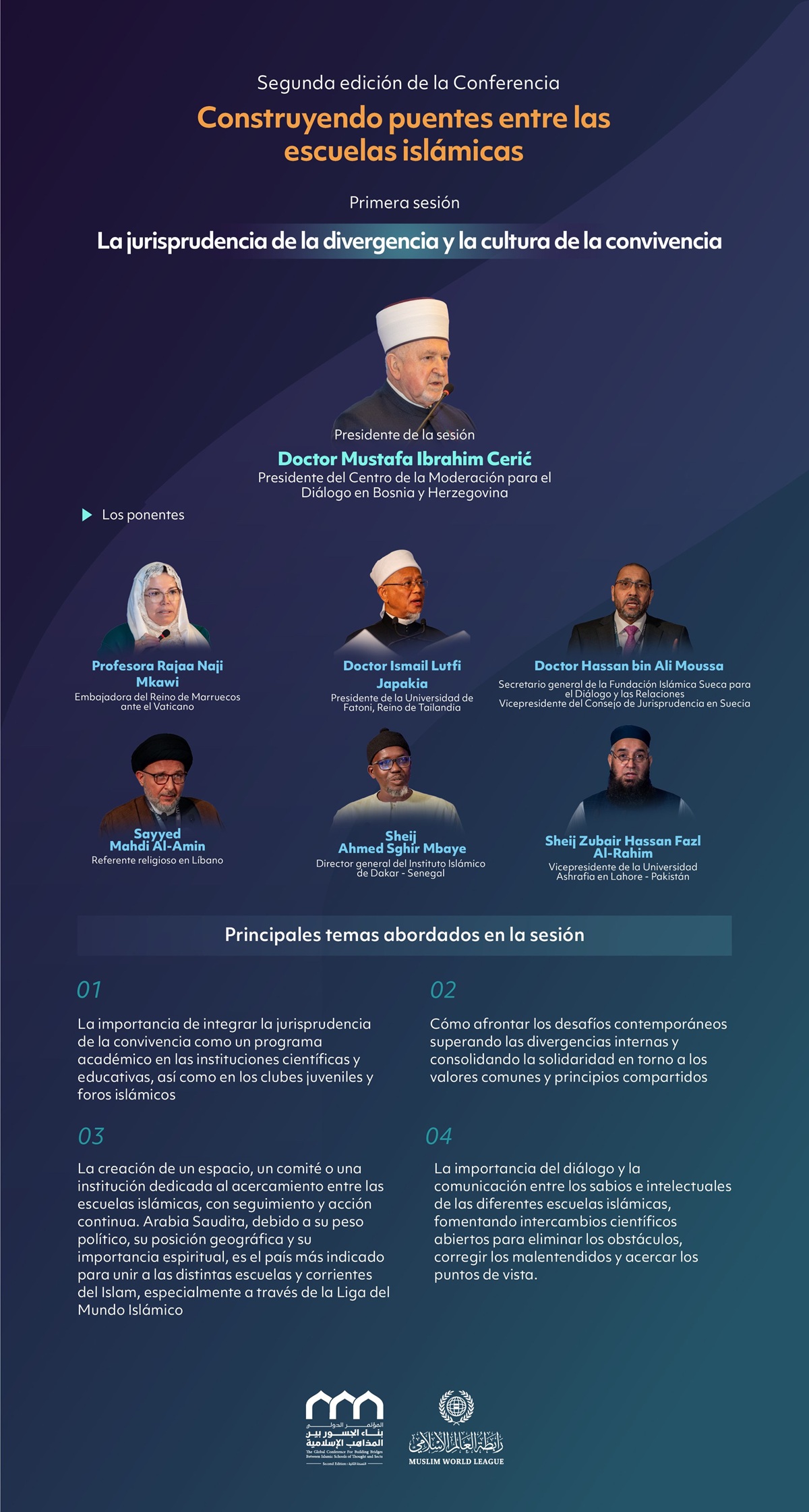 El Presidente de la Asamblea jurídica iraquí, el Sheij Ahmad Hassan Al-Taha, durante la inauguración de la segunda edición de la conferencia ConstruyendoPuentesEntreLasEscuelas :