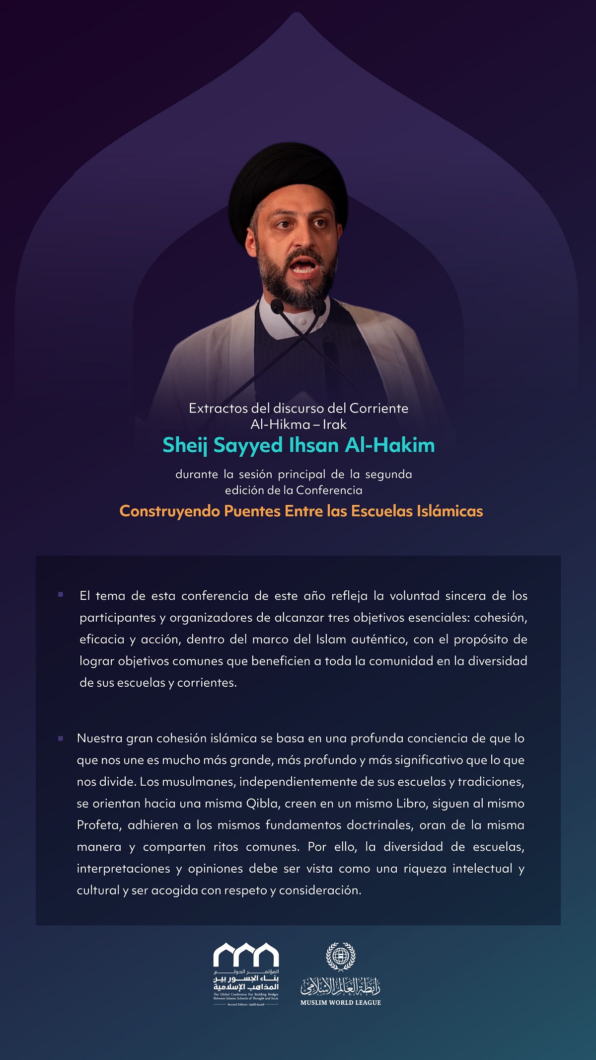 Una Qibla unificadora  Extractos del discurso del Sheij Sayyid Ihsan Al-Hakim