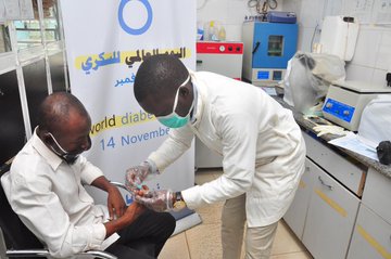The Muslim World League organized free healthcare screenings and trainings for providers at the various hospitals