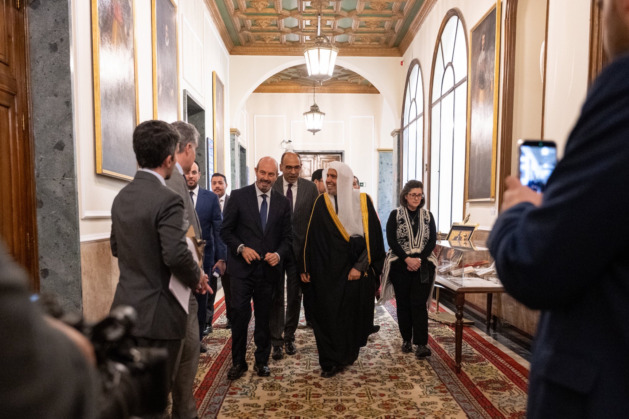 H.E. Sheikh Dr. Mohammed Alissa, met with H.E. Mr. Pedro Rollán, the President of the Senate of Spain