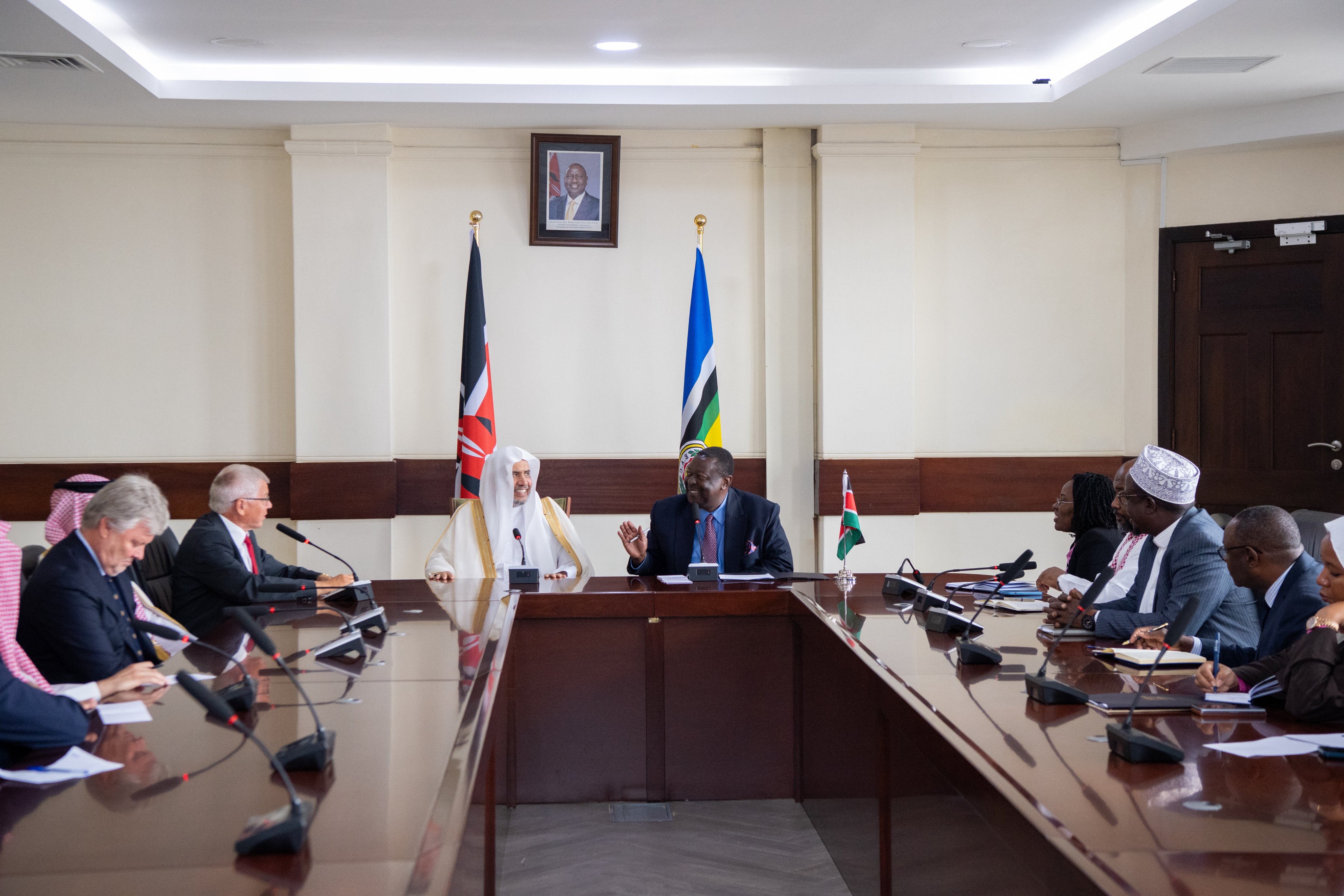 His Excellency Mr. Musalia Mudavadi, the Prime Cabinet Secretary of Kenya, received His Excellency Sheikh Dr. Mohammed Alissa, Secretary-General of the Muslim World League