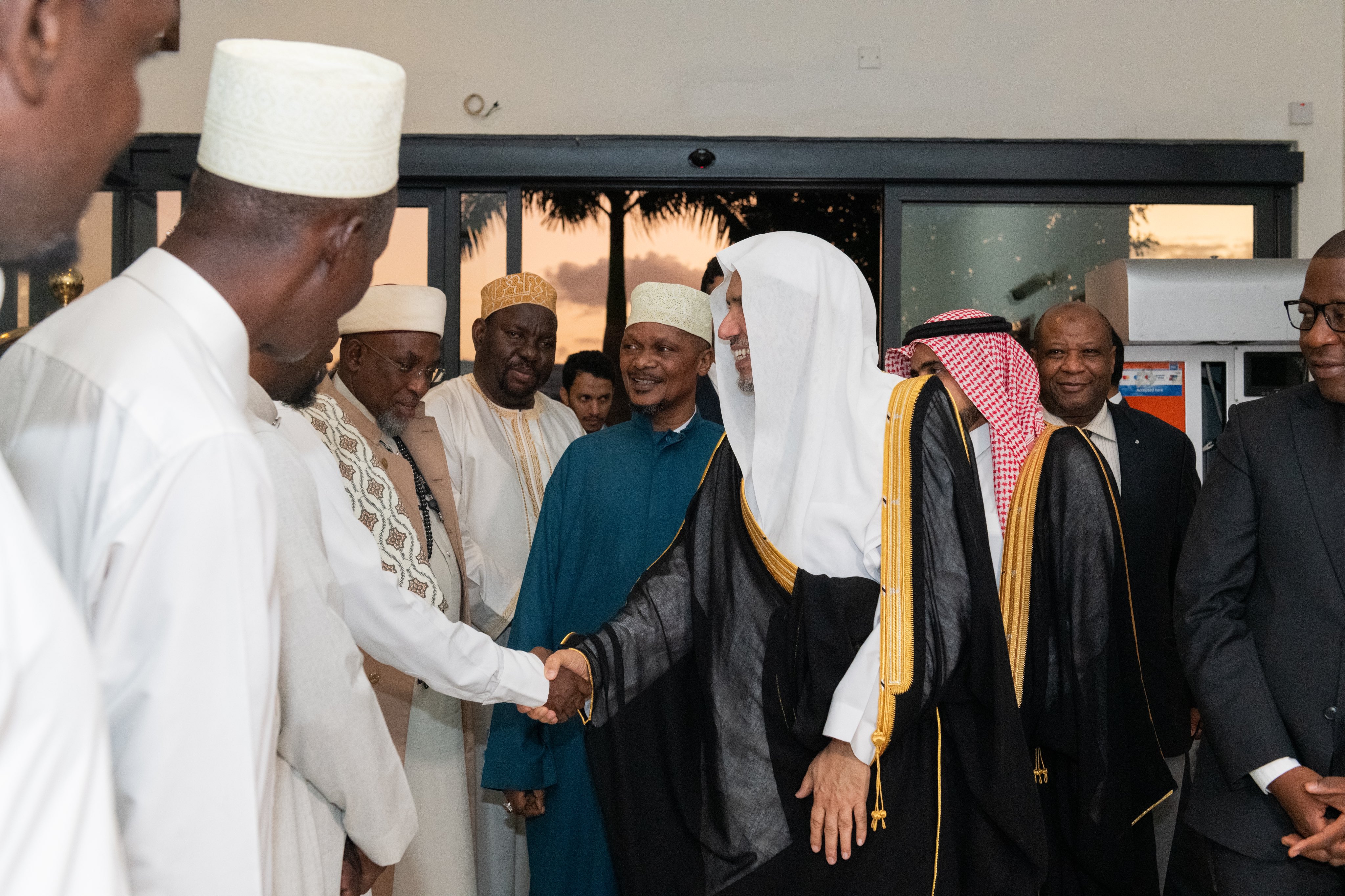 His Excellency Sheikh Dr. Mohammed Al-Issa, Secretary-General of the Muslim World League (MWL), arrives in Dar es Salaam, Tanzania, heading a delegation from the MuslimWorldLeague
