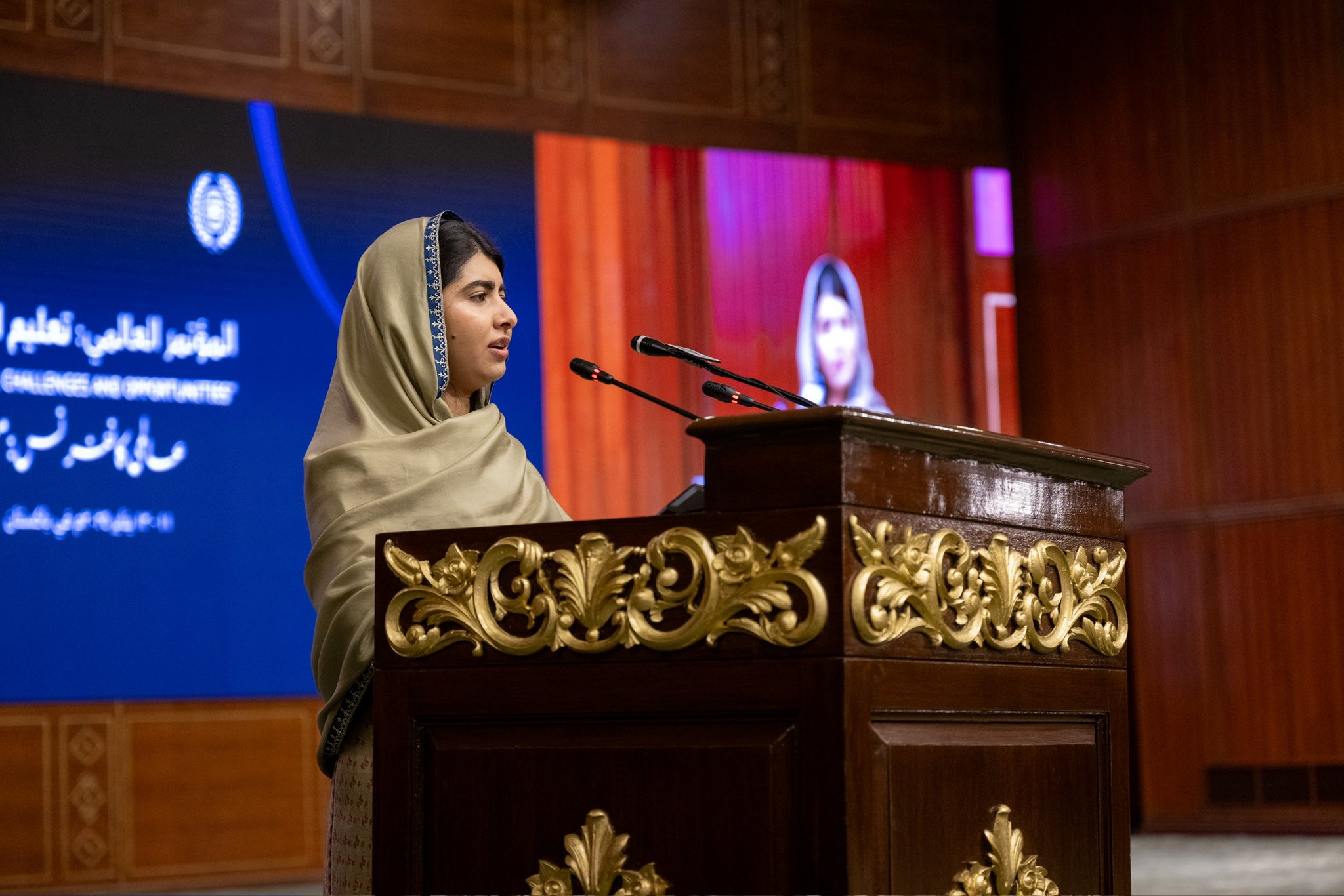 Renowned global activist for girls' education, Ms. Malala Yousafzai, delivered the keynote address at the Muslim World League's initiative, Girls Education Matters, in Muslim communities. 