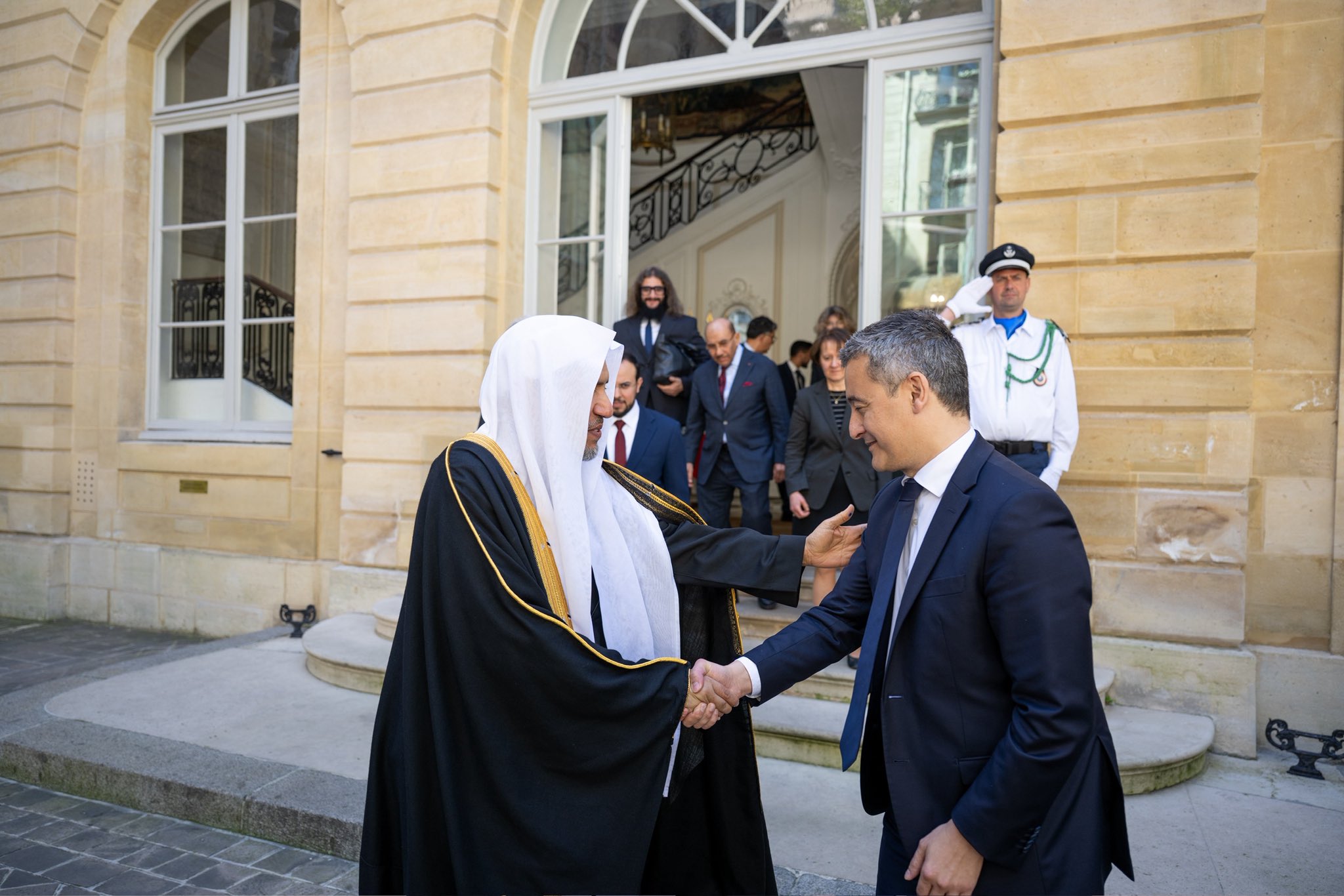 As part of his visit, during which he accepted invitations from prominent global centers for thought and study to discuss developments in issues pertinent to the mission of the Muslim World League (MWL)