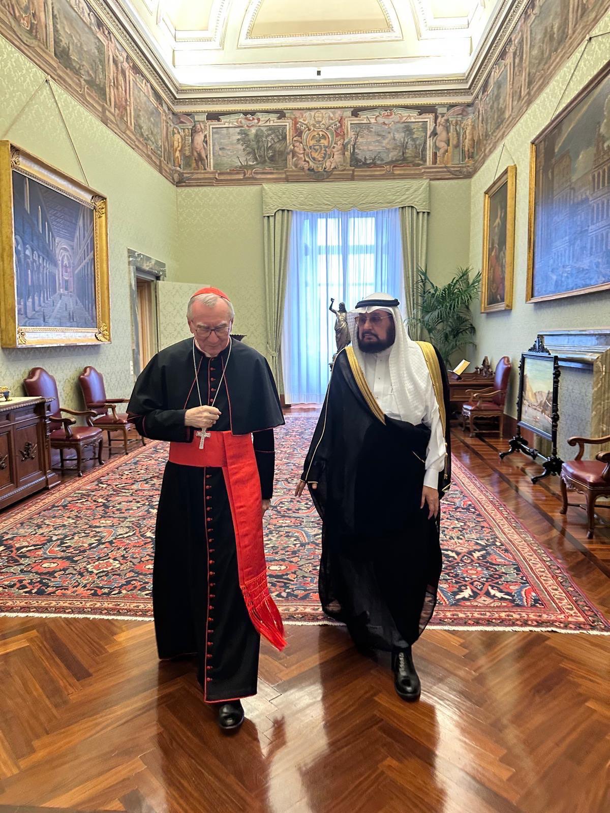 His Excellency Dr. Abdulaziz Sarhan, Advisor and Coordinating Commissioner of the Muslim World League to the Vatican, offered condolences in person on the passing of Pope Francis