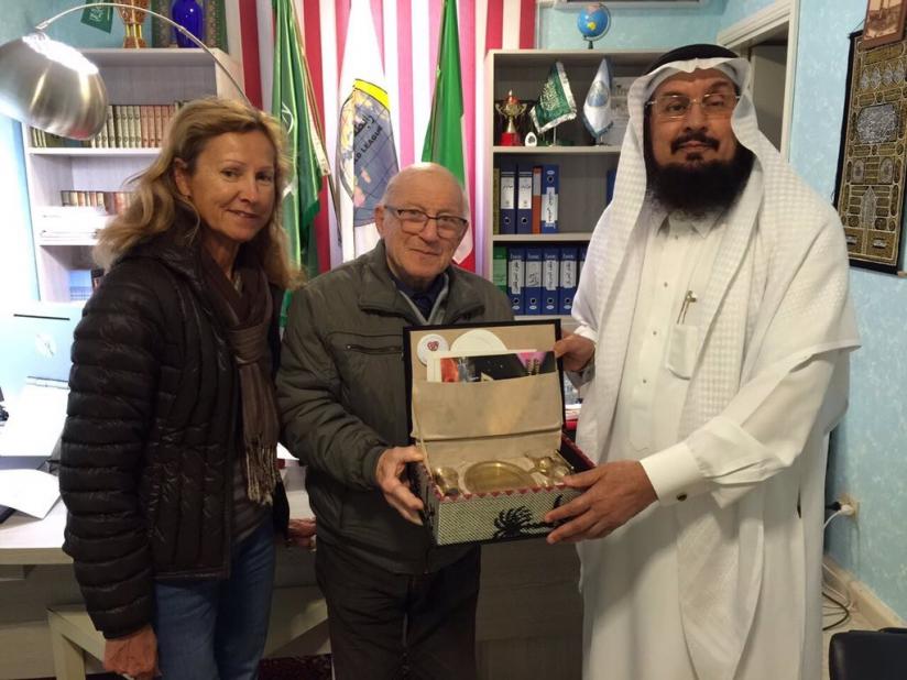 With his wife, Italian physicist Sartico gifted the MWL 's Rome Office his book "The Natural & The Supernatural@ Confirming God's Supremacy