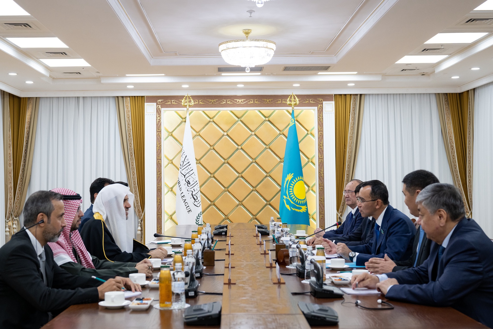 The Parliament of Kazakhstan hosted at its headquarters in the capital, Astana, H.E. Sheikh Dr. Mohammed Al-issa , Secretary-General of the Muslim World League (MWL) and Chairman of the Organization of Muslim Scholars.
