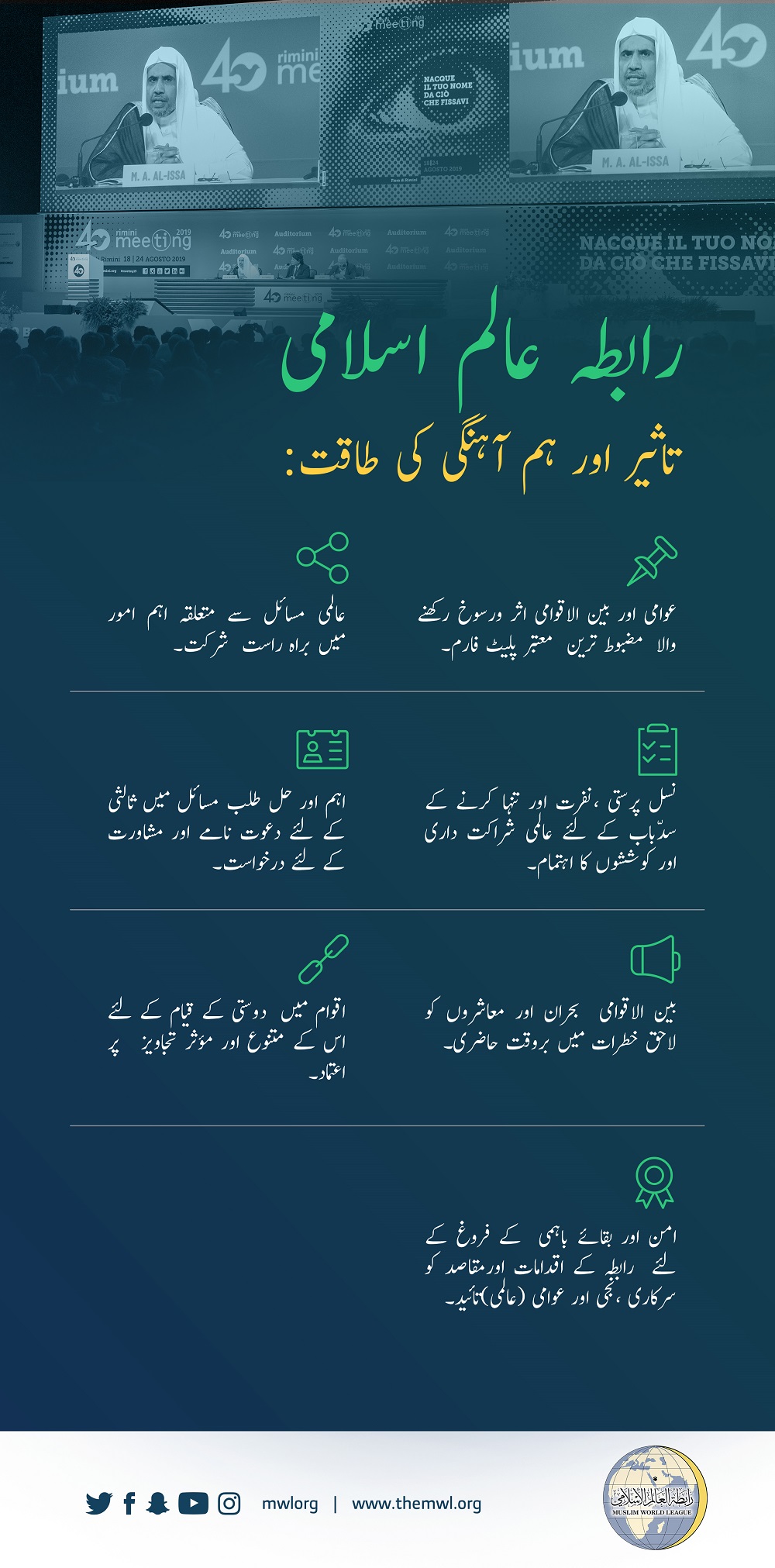 رابطہ عالم اسلامی ، ایک مؤثر عالمی..ہم آہنگ..اور فوری ریسپارنس دینے والا ادارہ