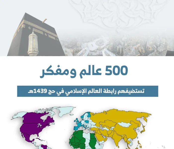 رابطة العالم⁩ الإسلامي تستضيف ٥٠٠ عالم ومفكر في ⁧الحج⁩ يمثلون ٧٦ دولة..
