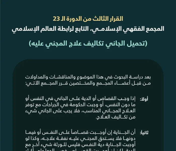 القرار الثالث من الدورة الـ٢٣ للمجمع الفقهي الإسلامي التابع لرابطة العالم الإسلامي