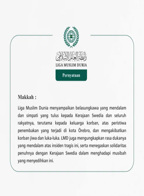 Pernyataan dari Liga Muslim Dunia: