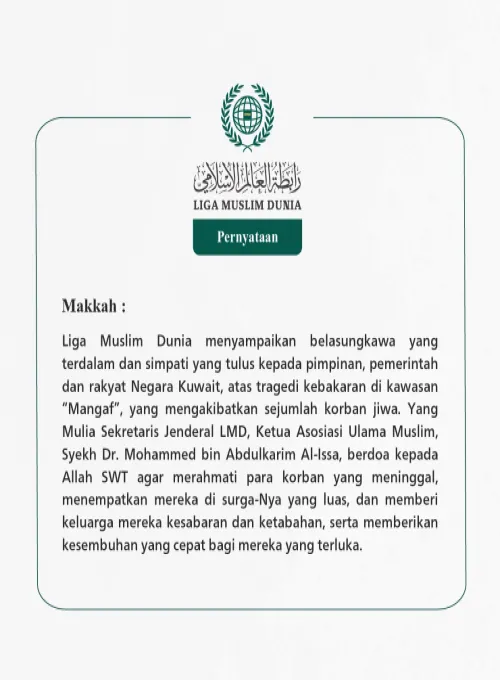 Pernyataan dari Liga Muslim Dunia: