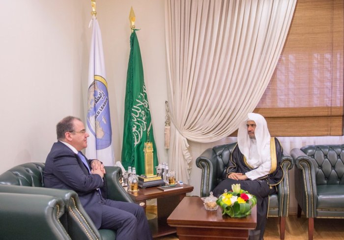 HE Dr. Mohammad Alissa, MWL SG receives at his Riyadh Office HE Mr. Nicos Panayi, ambassador of Cyprus to Saudi Arabia. They discussed many issues of mutual concern