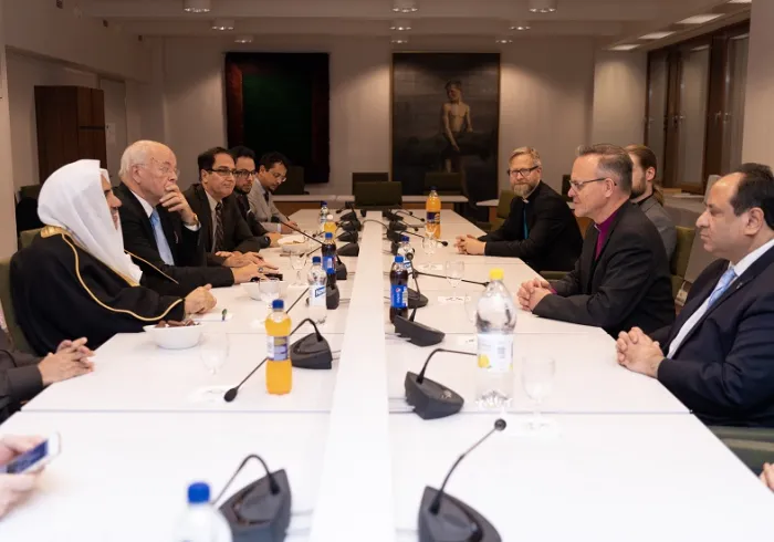 عزت مآب شیخ ڈاکٹر محمد العیسی کی ہلسنکی میں (کیتھولک، آرتھوڈکس اور لوتھرن)مذہبی رہنماؤں سے ملاقات۔ملاقاتوں میں مشترکہ اہداف کے دائرۂ کار میں تعاون بڑھانے پر تبادلۂ خیال کیا گیا