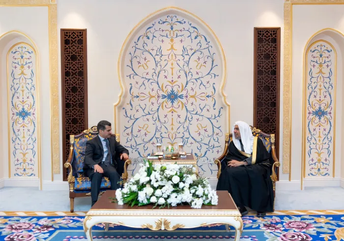 جناب شیخ د.محمد العيسى در دفتر خود در مکه المکرمه با نماینده دائم جمهوری عراق در سازمان همکاری اسلامی، سرکنسول در عربستان، استاد محمد النقشبندی دیدار کرد.