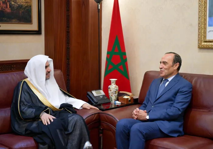 Le Président de la chambre des représentants au Maroc Habib ElMalki recevant le Secrétaire Général de la Ligue Islamique Mondiale, Cheikh D. Mohamed Alissa pour traiter de sujets d’intérêt commun.