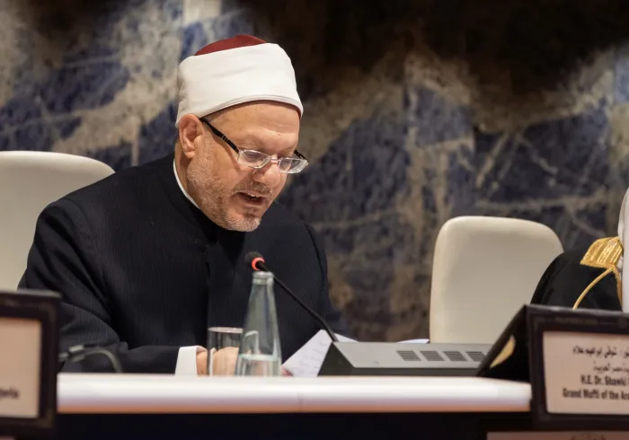 من كلمات فضيلة مفتي الديار المصرية الشيخ أ.د. ⁧‫شوقي علام‬⁩ في مؤتمر ⁧‫رابطة العالم الإسلامي‬⁩ في ⁧‫الأمم المتحدة‬⁩.