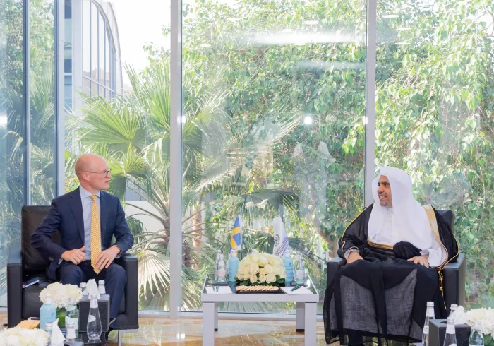 عزت مآب شیخ ڈکٹر محمد العیسی نے مملکت سعودی عرب میں سویڈن کے قائمقام سفیر جناب ایرک سالمگرین  وان شانٹز سے ملاقات کی