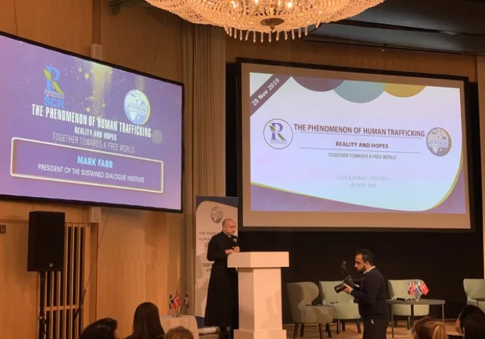 Rev. Mark Farr sustaindialoguespoke about the need for religion & faith to be the positive source meaning for young people around the world so they are not drawn to human trafficking or extremism