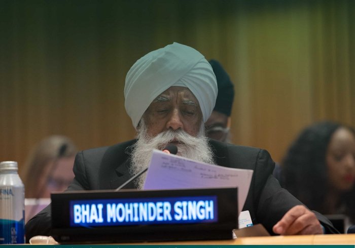 Highlights from the speech of His Excellency Mr. Bhai Sahib Mohinder Singh Ahluwalia، Chairman of the Nishkam Group of Organizations, at the launch of the MWL initiative on Building Bridges between East and West at the UN headquarters in New York: