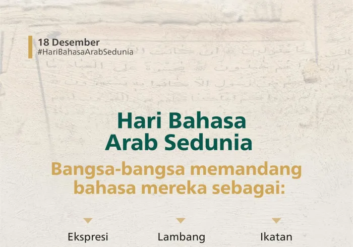 Pada Hari Bahasa Arab Sedunia: Kami merayakan bahasa Arab sebagai cerminan keyakinan dan identitas kami, dan sebagai jembatan budaya.