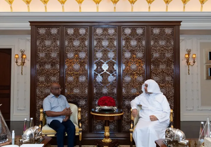 سیکرٹری جنرل رابطہ اور چیئرمین مسلم علماء کونسل شیخ ڈاکٹر محمد العیسی نے نئی دہلی میں مالدیپ کے وزیر خارجہ جناب عبد اللہ شاہد سے ملاقات کی۔