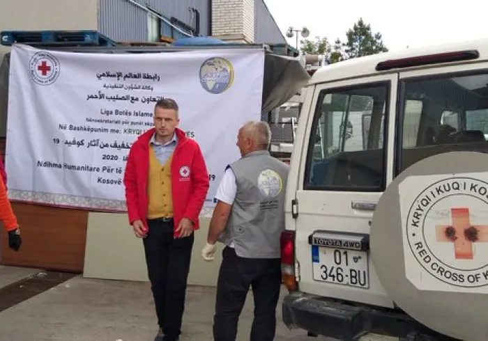 The MWL in Kosovo partnered with the Red Cross of Kosovo to deliver food aid to individuals impacted by the ongoing COVID19 coronavirus pandemic