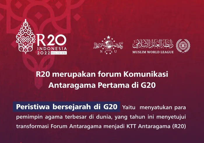 KTT Antaragama G20 (R20): Kehadiran nilai-nilai agama, dan keberhasilan kepemimpinan Islam