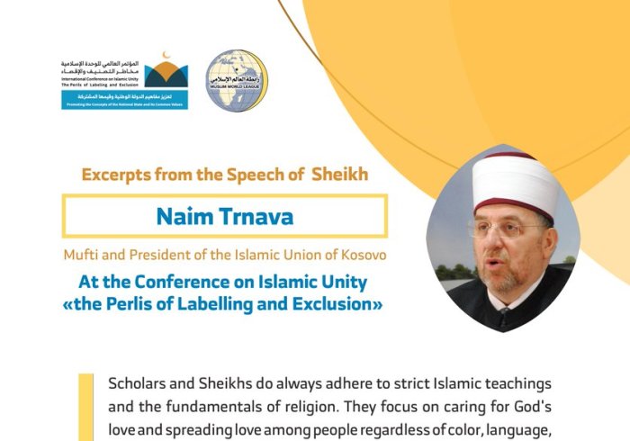 Sheikh Naim Trnava addresses 1200 Islamic Figures from 127 Countries representing 28 Islamic Components at the MWL conference on Islamic Unity