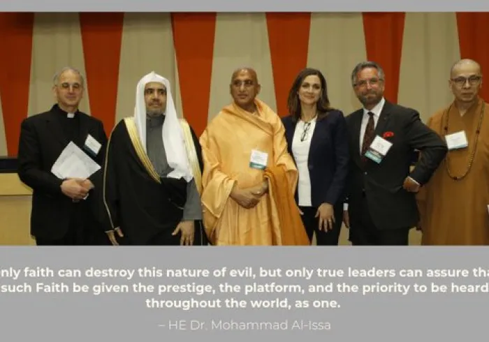 The Muslim World League calls on all religious leaders to combat ideological incursions by extremists and terrorist organizations and to promote the peaceful values shared by all faiths
