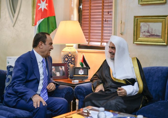 HE the Jordanian Deputy PM, Minister of State of the Prime Minister Affairs Dr. Jamal Sarayra meets in Amman with HE the MWL's SG, Sheikh Dr. Alissa. 