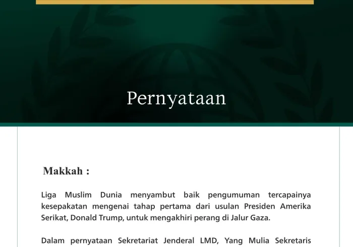Pernyataan dari Liga Muslim Dunia: