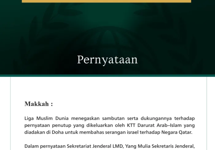 Pernyataan dari Liga Muslim Dunia: