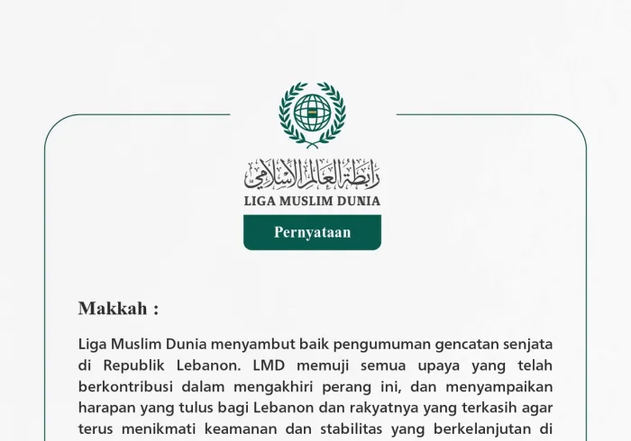 Pernyataan dari Liga Muslim Dunia:
