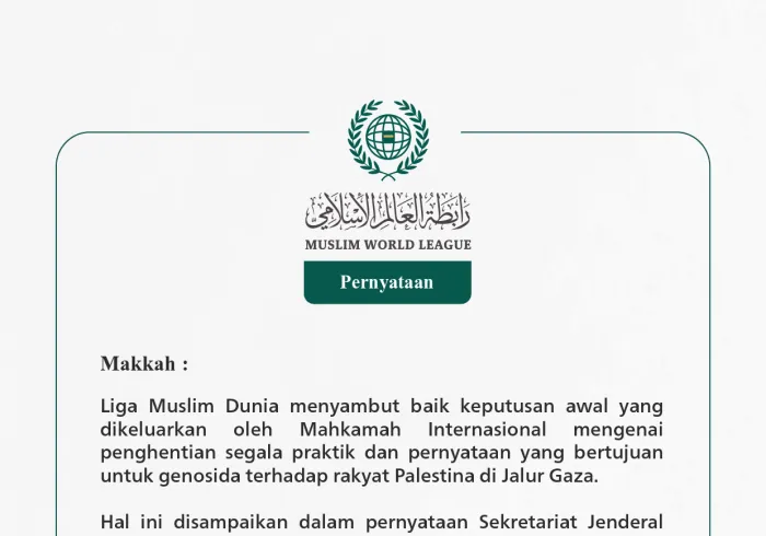 Pernyataan dari Liga Muslim Dunia: