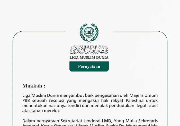 Pernyataan dari Liga Muslim Dunia: