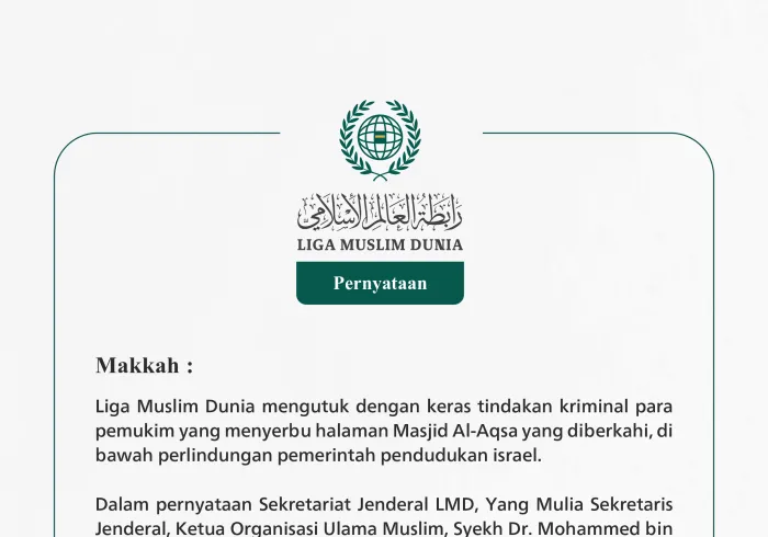 Pernyataan dari Liga Muslim Dunia: