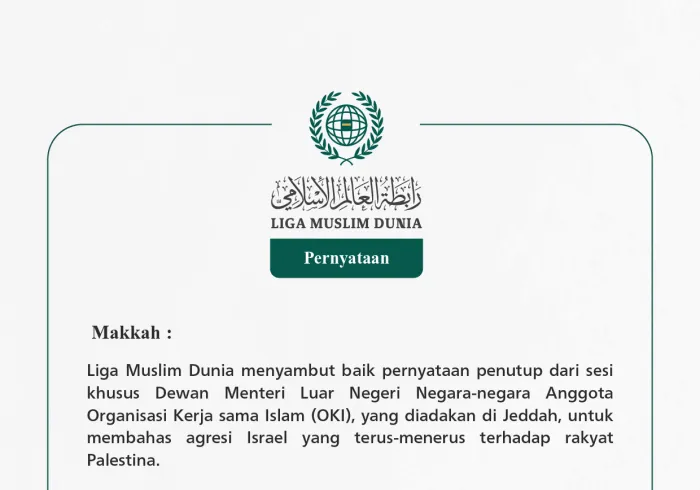 Pernyataan dari Liga Muslim Dunia: