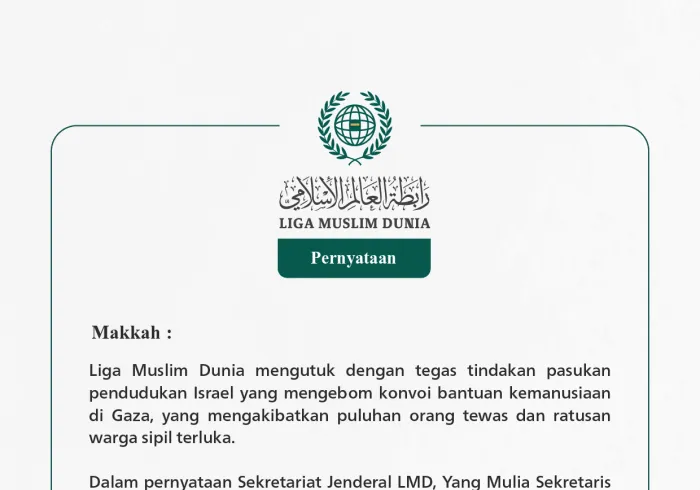 Pernyataan dari Liga Muslim Dunia: