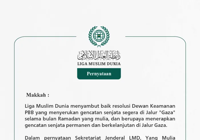 Pernyataan dari LigaMuslimDunia: