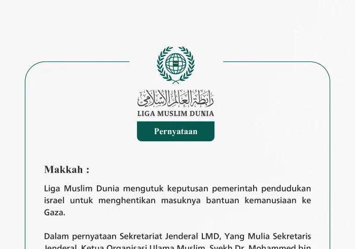 Pernyataan dari Liga Muslim Dunia: